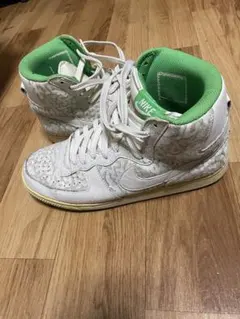Nike ハイカットスニーカー ホワイト/グリーン　26.5 箱無し