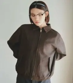 Silver and Gold Worker Zip Blouson Brown - メルカリ