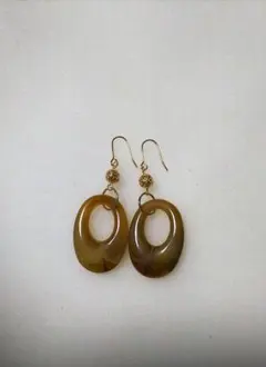 マーブル オーバル ピアス NO.104