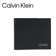 カルバンクライン 二つ折り財布 31CK130009 ブラック レザー 箱付き