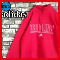 adidas 裏起毛 刺繍 サウスカロライナ カレッジ ハーフジップ スウェット