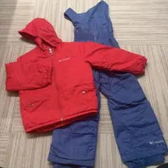 コロンビア　スキーウェアセットアップ　xxs 110 赤青