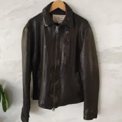 【極美品】AVIREX シングルライダースジャケット M