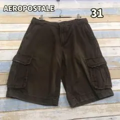 エアロポステール ハーフパンツ 茶 31 カーゴショーツ メンズ 無地【え901のサムネイル