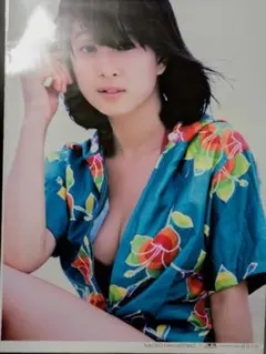 s河合奈保子ポスター 表紙水着 平凡「再会の夏」特典 B2サイズ ※難アリ