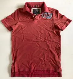 未使用◇00sアバクロ ポロシャツ XL◇オレンジ ロゴ Y2K デッド 