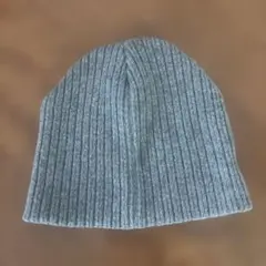 ローリーズファーム　グレー リブ編み ニット帽 フリーサイズ