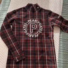 PEARLY GATES チェック柄ハイネック