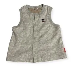 【A3868】DOUBLE.B/ベスト/90㎝/グレー/ミキハウス