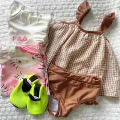 ベビー♡女児♡セパレート水着♡95cm♡5点セット