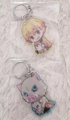 【未使用】鬼滅の刃　キーホルダー　２点セットのサムネイル