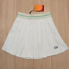 ☆海外ウェア　ellesse プリーツスカート クリーム　UK-XS