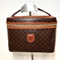【希少】CELINE セリーヌ マカダム柄 バニティバッグ ポーチ ヴィンテージ