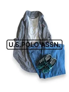 翌日発送　ビッグシルエット3L【US POLO ASSN】ギンガムチェックシャツ