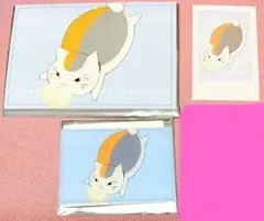 夏目友人帳 冬の装いver. ニャンコ先生 缶バッジ カード ブロマイド 特典