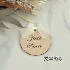 【アウトレット No2 】木製 レターバナー Just Born 撮影小物