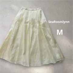 【新品タグ付き】SeaRoomlynn シャイニーフレアロングスカートMイエローのサムネイル