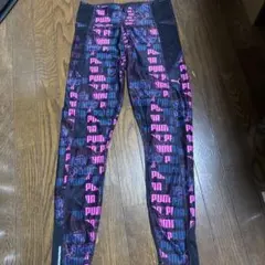 PUMA ロゴプリント スリムフィットレギンス L