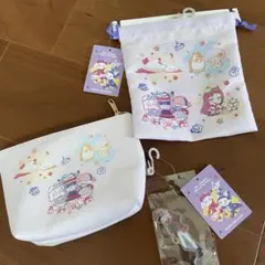 吸血鬼すぐ死ぬ×サンリオ コラボ ポーチ&巾着セット しまむら