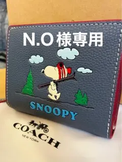 【新作新品未使用】COACH コーチスヌーピーコラボ二つ折り財布
