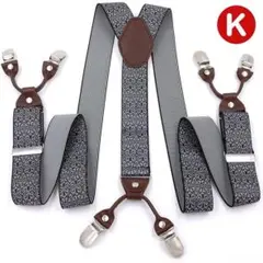 サスペンダー 幅 35mm　6クリップ 　カラーK　箱入り