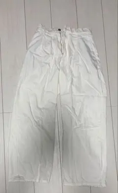 ユニクロ ドレープデニムタックパンツ XS オフホワイト　裾上げ済