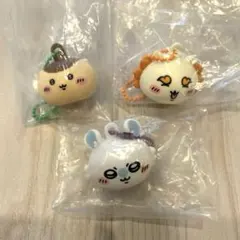 ちいかわリップキャップマスコット 3点セット　モモンガ　くりまんじゅう　シーサー
