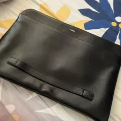 furla ブラック レザー クラッチバッグ