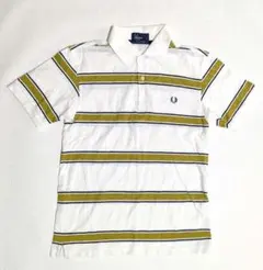 FRED PERRY ストライプ ポロシャツ S