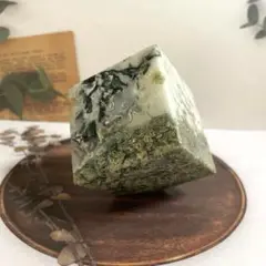 天然石　モスアゲート　キューブ