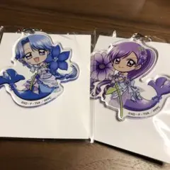 ぴちぴちピッチ　くじ引き堂　マーメイドフラワー　アクリルキーホルダー