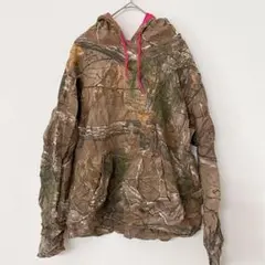 【希少】リアルツリー カモフラ パーカー M 迷彩 ピンク 裏起毛