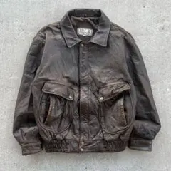 90s G-1フライトジャケット レザージャケット ブラウン ビンテージ