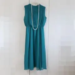 美品□ガリャルダガランテ□シフォン・ドレス□ブルーグリーン□size38 