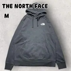 海外限定 ザノースフェイス スクエアロゴ フーディー パーカー ブラック M