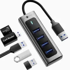 ⭐️最終値下げ⭐️ USBハブ3.0 4ポートUSB 5Gbps高速転送 軽量