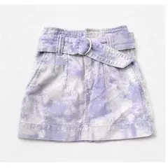 Bershka ベルト付き ミニスカート タイダイ柄 タイトミニ キッズ 紫のサムネイル