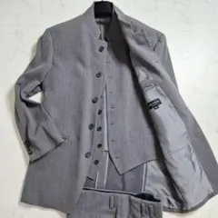 【美品】メンズティノラス マオカラー 3ピース セットアップ L グレー