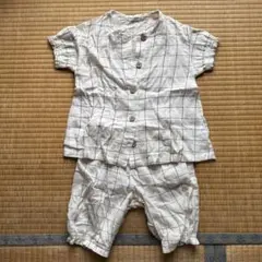 Ampersand チェック柄コットンパジャマセット 110cm