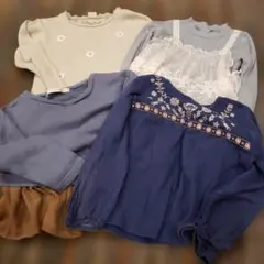 110サイズ女の子 カットソー トレーナー 4枚セット