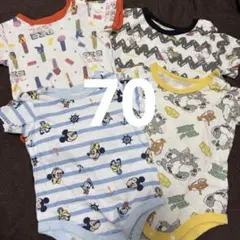 ベビーロンパース70cm 4点　まとめ売り