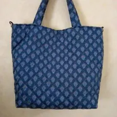 ハンドメイド　ソレイアード　ナイロンキルティング　トートバッグ