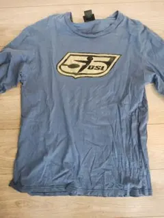 DIESEL ロゴ入り青ロングTシャツ Sサイズ