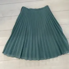 グリーン プリーツスカート Fサイズのサムネイル