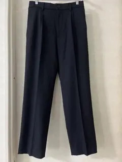 【 Sサイズ】UNIQLOタックワイドパンツ　ネイビー　ウエスト68-76cm