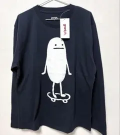グラニフ ビューティフルシャドー 長袖 ロンT Tシャツ ネイビーのサムネイル