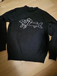 JWANDERSON×ユニクロ　魚刺繍 セーター L 黒