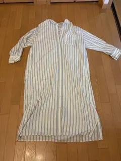 chocol raffine robe ストライプ長袖シャツワンピース