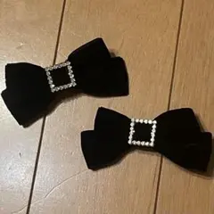 地雷系 リボン ヘアクリップ 2個セット ②