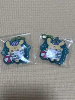 サンリオ ポムポムプリン ラバーマスコット キーホルダー 2点セットのサムネイル